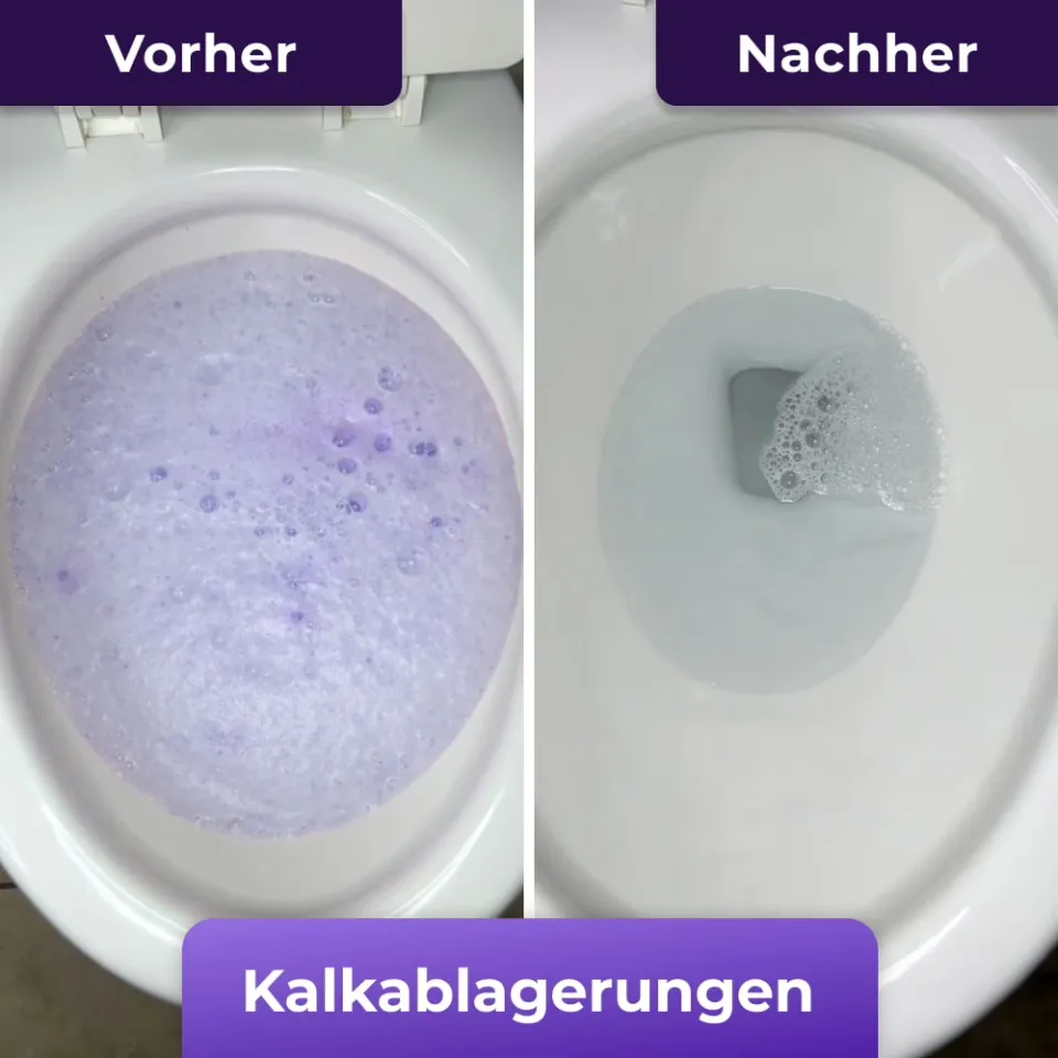 FizzClean Schaum Anwendung im WC